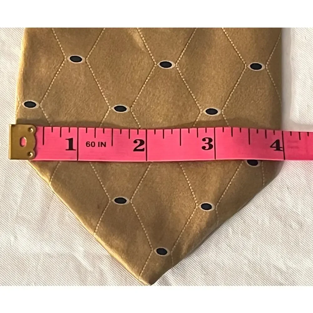 Andrew Fezza New York Silk Tie Mens Gold Necktie - Made in U.S.A.